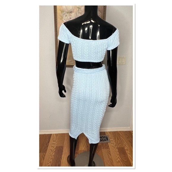 Fashion Nova Sweater Feels Skirt Set Sz S - Picture 7 of 10